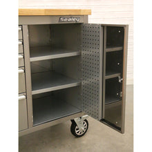 Load image into Gallery viewer, Sealey Mobile Stainless Steel Tool Cabinet 10 Drawer &amp; Cupboard
