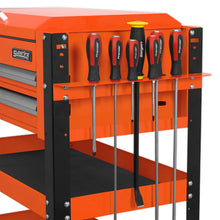 Load image into Gallery viewer, Sealey Heavy-Duty Mobile Tool &amp; Parts Trolley - 2 Drawers &amp; Lockable Top - Orange
