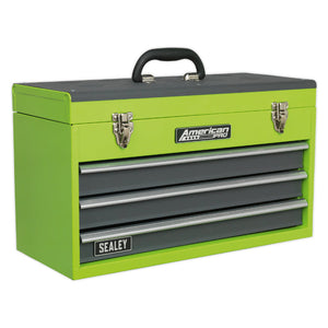 Sealey Toolchest 3 Drawer Portable, Ball-Bearing Slides - Green/Grey