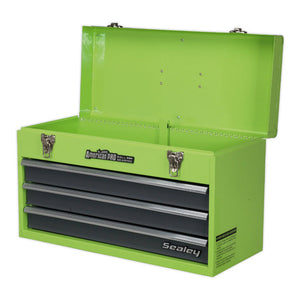 Sealey Toolchest 3 Drawer Portable, Ball-Bearing Slides - Green/Grey