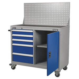 Sealey Industrial Mobile Workstation 5 Drawer & 1 Shelf Locker