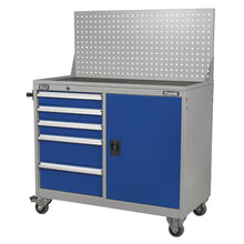 Load image into Gallery viewer, Sealey Industrial Mobile Workstation 5 Drawer &amp; 1 Shelf Locker
