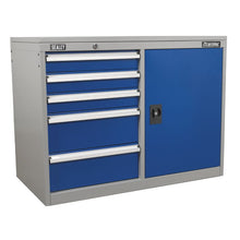 Load image into Gallery viewer, Sealey Industrial Cabinet/Workstation 5 Drawer &amp; 1 Shelf Locker
