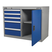 Load image into Gallery viewer, Sealey Industrial Cabinet/Workstation 5 Drawer &amp; 1 Shelf Locker
