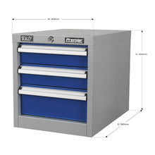 Load image into Gallery viewer, Sealey Industrial Triple Drawer Unit for API Series Workbenches
