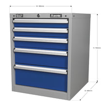 Load image into Gallery viewer, Sealey Cabinet Industrial 5 Drawer (API5655B)
