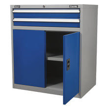 Load image into Gallery viewer, Sealey Industrial Cabinet 2 Drawer &amp; 1 Shelf Double Locker
