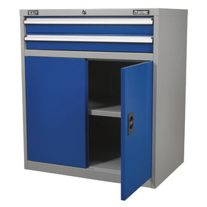 Sealey Industrial Cabinet 2 Drawer & 1 Shelf Double Locker