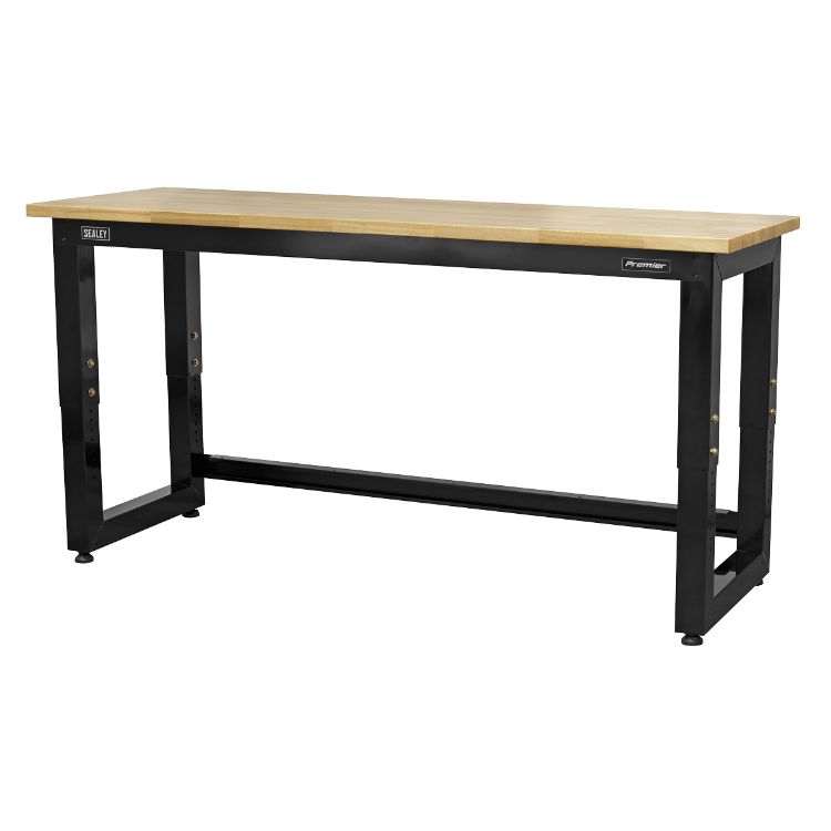 Sealey Steel Adjustable Workbench, Wooden Worktop 1830mm - Heavy-Duty