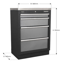 Load image into Gallery viewer, Sealey Modular 4 Drawer Cabinet 680mm
