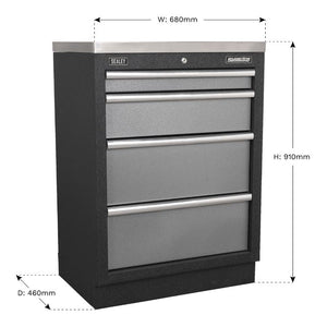 Sealey Modular 4 Drawer Cabinet 680mm