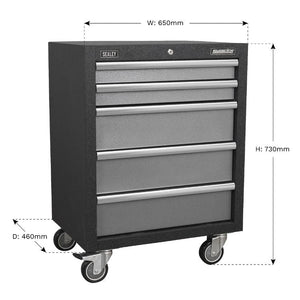 Sealey Modular 5 Drawer Mobile Cabinet 650mm