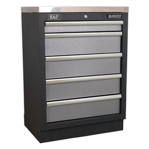 Sealey Superline PRO 4.9M Storage System - Stainless Worktop (APMSSTACK01SS)