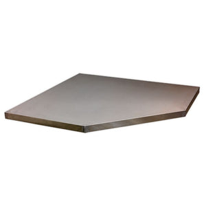 Sealey Stainless Steel Worktop for Modular Corner Cabinet 865mm