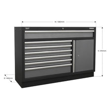 Load image into Gallery viewer, Sealey Modular 7 Drawer Floor Cabinet 1360mm
