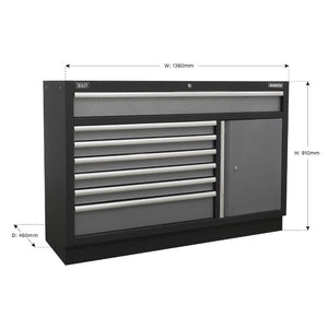 Sealey Modular 7 Drawer Floor Cabinet 1360mm