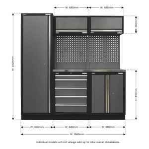 Sealey Superline PRO 2M Storage System - Stainless Worktop (APMSSTACK02SS)