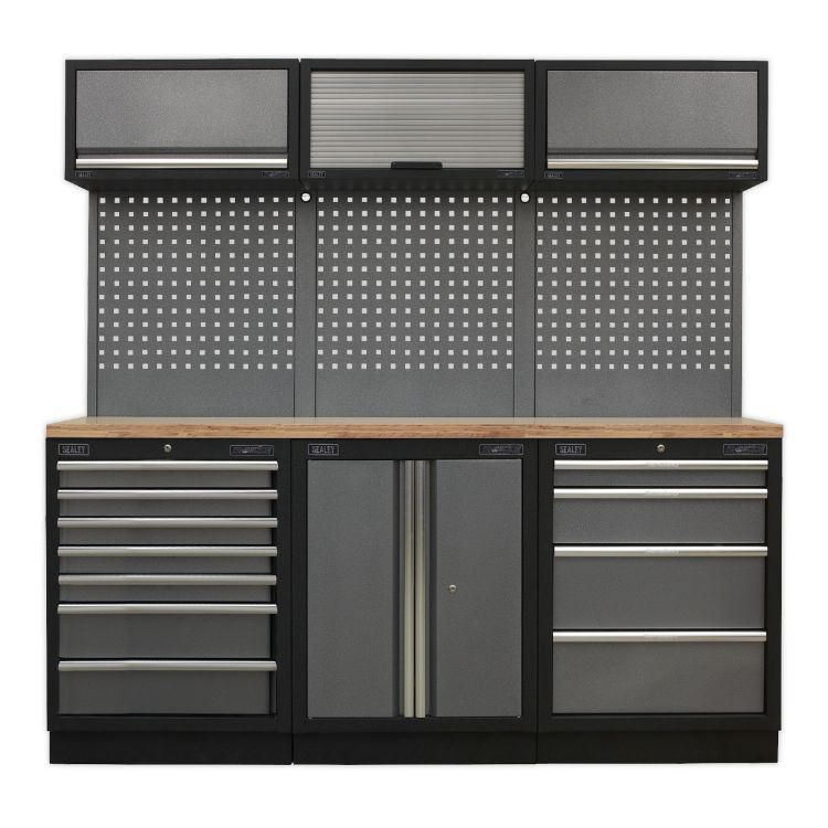 Sealey Superline PRO 2M Storage System - Wood Worktop