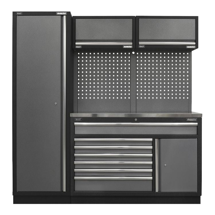 Sealey Superline PRO 1.96M Storage System - Stainless Steel Worktop (APMSSTACK09SS)