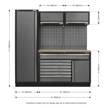 Load image into Gallery viewer, Sealey Superline PRO 1.96M Storage System - Pressed Wood Worktop (APMSSTACK09W)
