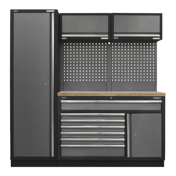 Sealey Superline PRO 1.96M Storage System - Pressed Wood Worktop (APMSSTACK09W)