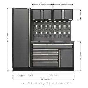 Sealey Superline PRO 1.96M Storage System - Stainless Steel Worktop (APMSSTACK10SS)