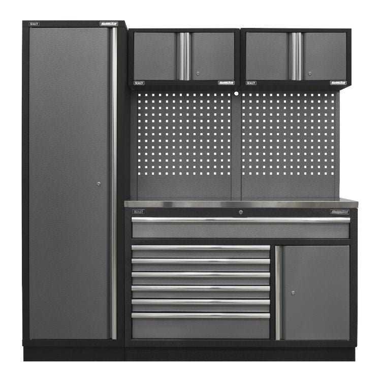 Sealey Superline PRO 1.96M Storage System - Stainless Steel Worktop (APMSSTACK10SS)