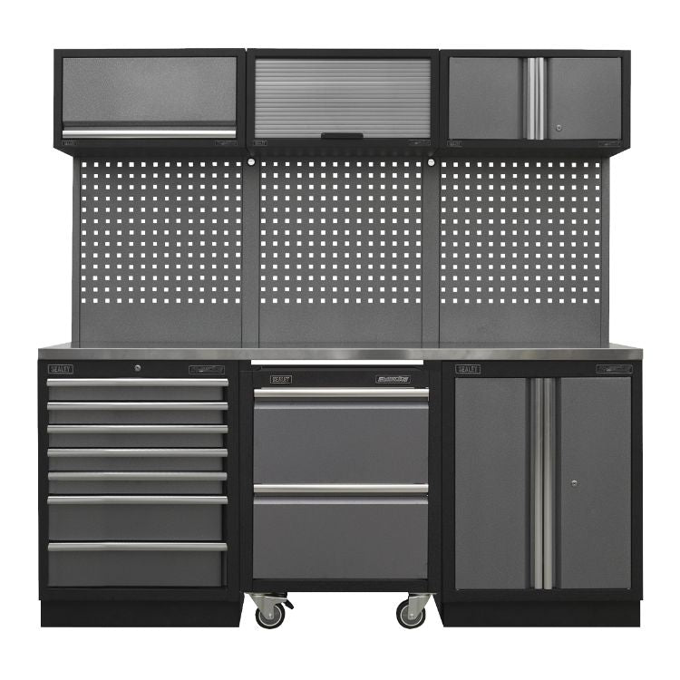 Sealey Superline PRO 2.04M Storage System - Stainless Steel Worktop