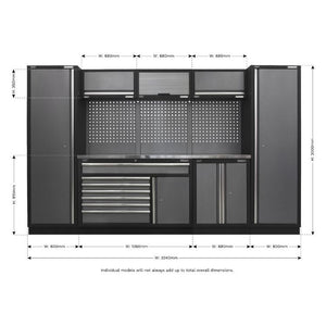 Sealey Superline PRO 3.24M Storage System - Stainless Steel Worktop