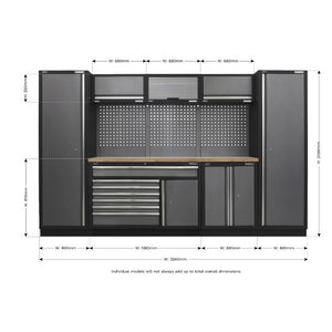 Sealey Superline PRO 3.24M Storage System - Pressed Wood Worktop