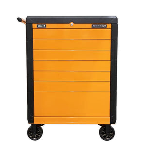 Sealey Rollcab 7 Drawer Push-To-Open Orange