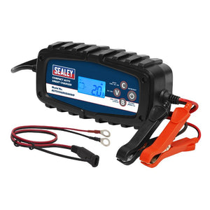 Sealey Compact Auto Smart Charger & Maintainer 4A 6/12V