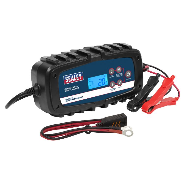 Sealey Compact Auto Smart Charger & Maintainer 6.5A 6/12V