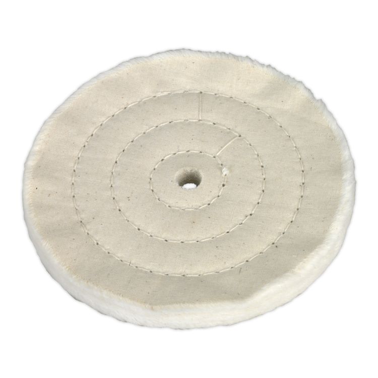 Sealey Buffing Wheel 150 x 13mm - 16mm Bore Fine