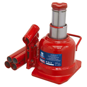 Sealey Bottle Jack 10 Tonne, Low Profile Telescopic