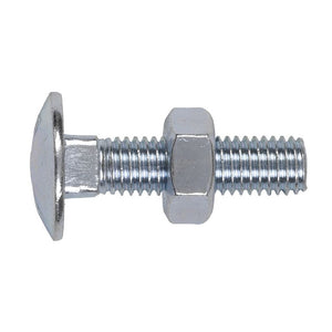 Sealey Coach Bolt & Nut DIN 603 - M10 x 40mm Zinc - Pack of 50