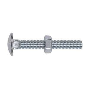 Sealey Coach Bolt & Nut DIN 603 - M10 x 75mm Zinc - Pack of 50