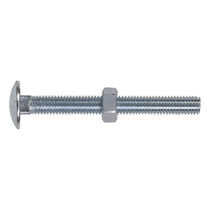 Sealey Coach Bolt & Nut DIN 603 - M8 x 75mm Zinc - Pack of 50