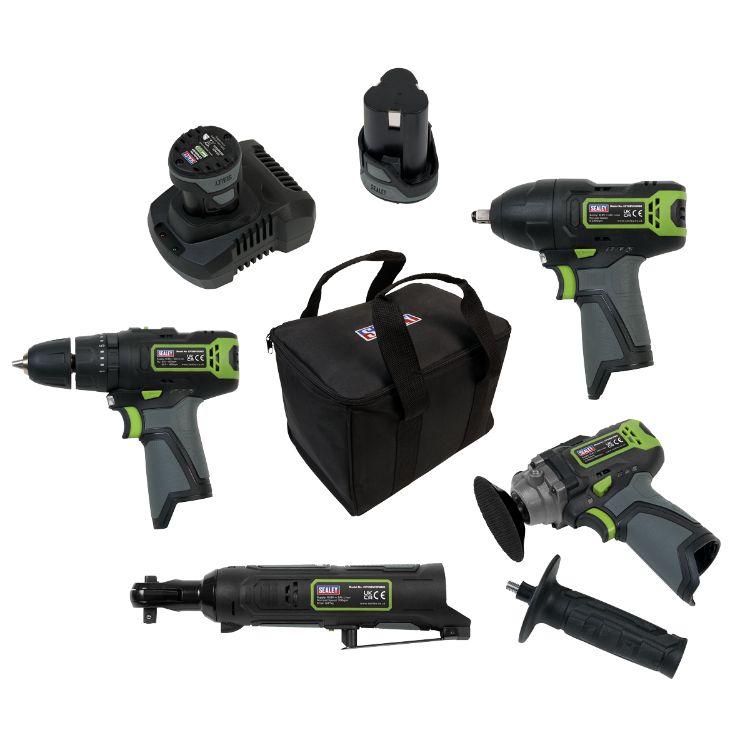 Sealey 4 x 10.8V SV10.8 Series Cordless Combo Kit - 2 Batteries (CP108VCOMBO1)