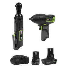 Load image into Gallery viewer, Sealey 2 x 10.8V SV10.8 Series Impact Wrench &amp; Ratchet Wrench Kit
