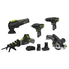 Load image into Gallery viewer, Sealey 5 x 10.8V SV10.8 Series Cordless Combo Kit - 2 Batteries (CP108VCOMBO8)
