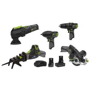 Sealey 5 x 10.8V SV10.8 Series Cordless Combo Kit - 2 Batteries (CP108VCOMBO8)