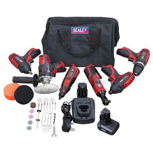 Load image into Gallery viewer, Sealey 6 x 12V SV12 Series Cordless Power Tool Combo Kit
