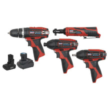 Load image into Gallery viewer, Sealey 4 x 12V SV12 Series Cordless Power Tool Combo Kit
