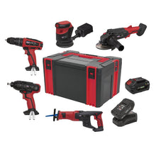 Load image into Gallery viewer, Sealey 5 x 20V SV20 Series Cordless Tool Combo - 2 Batteries
