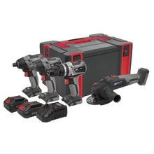 Load image into Gallery viewer, Sealey 4 x 20V SV20 Series Brushless Tool Combo - 2 Batteries
