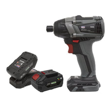 Load image into Gallery viewer, Sealey Brushless Impact Driver Kit 1/4&quot; Hex 20V SV20 Series - 2 Batteries
