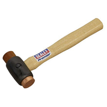 Load image into Gallery viewer, Sealey Copper/Rawhide Faced Hammer 1.5lb - Hickory Shaft (Premier)
