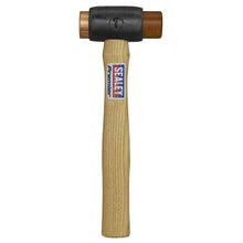 Load image into Gallery viewer, Sealey Copper/Rawhide Faced Hammer 1.5lb - Hickory Shaft (Premier)
