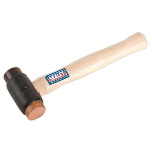 Sealey Copper/Rawhide Faced Hammer 2.25lb - Hickory Shaft (Premier)